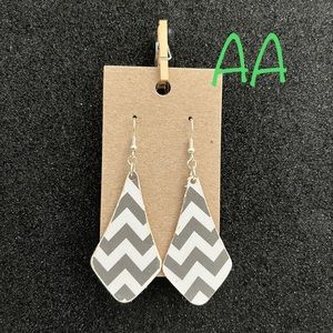 Homemade wood earrings